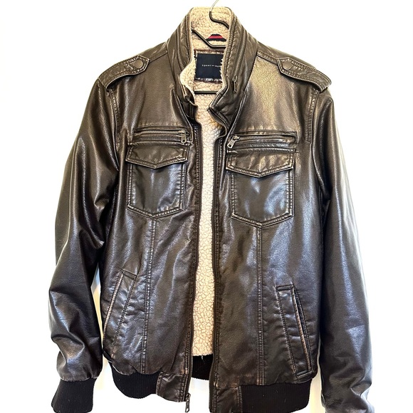 Tommy Hilfiger Other - Tommy Hilfiger flux Brown leather jacket. Bomber jacket.